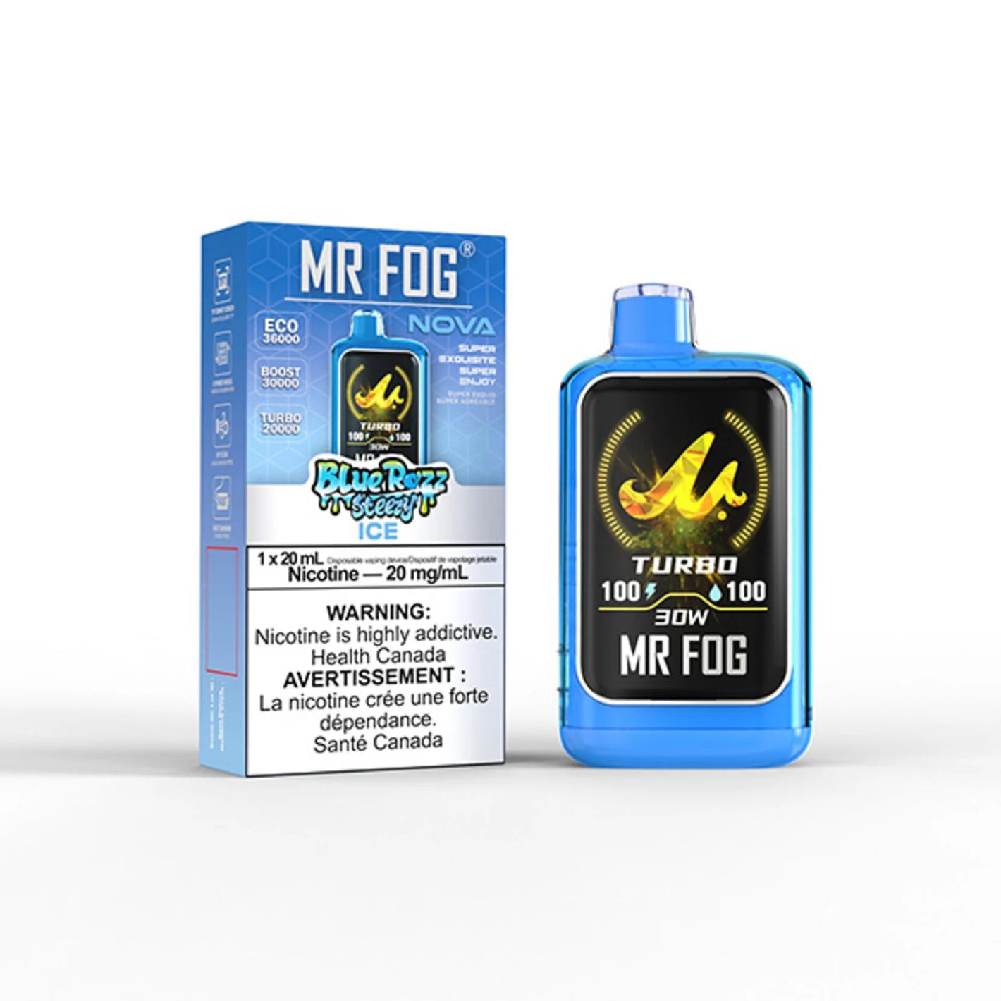 MR FOG NOVA BLUE RAZZ STEEZY 36K PUFFS (EXCISE AB)