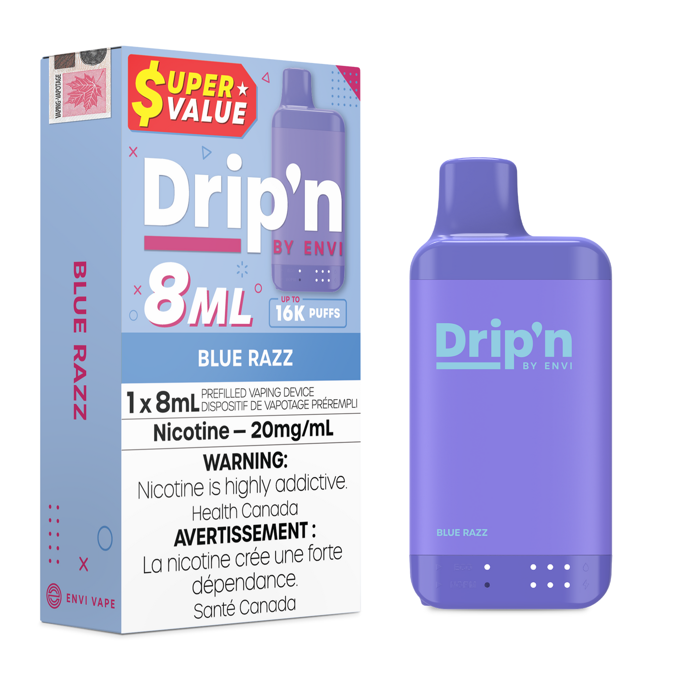 DRIP'N BY ENVI 8ML 16K PUFFS (EXCISE AB)